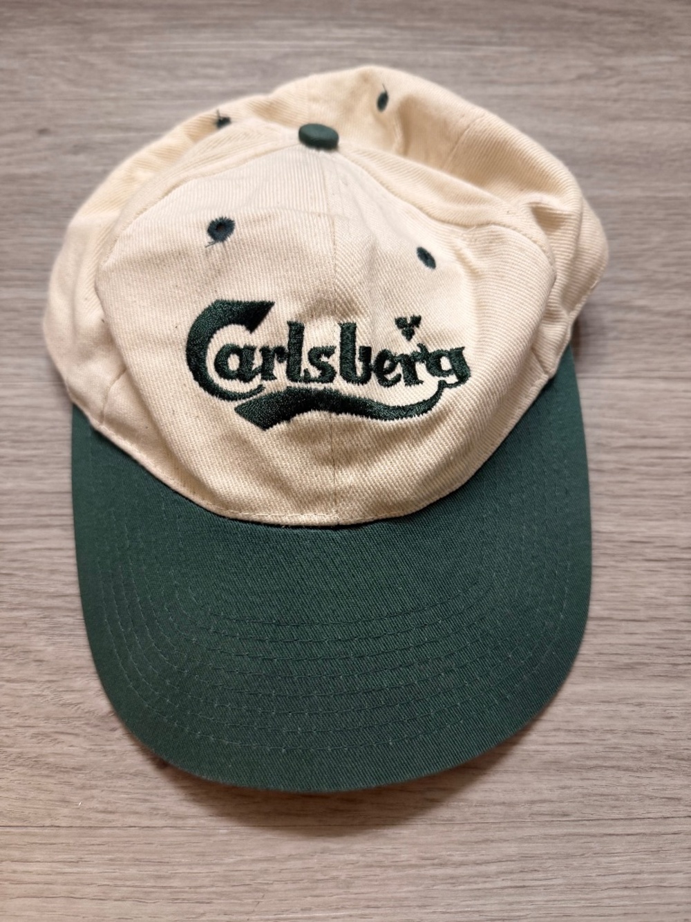 Carlsberg | Vintage Baseball Cap | Cream/Green
